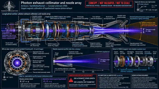 Technical concept drawing of Photon exhaust collimator — cutaway