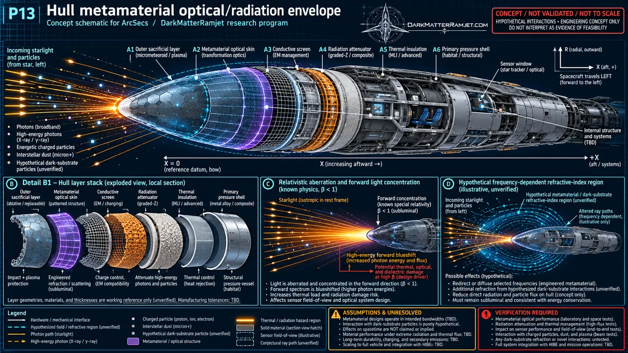 User-supplied engineering concept blueprint: Hull metamaterials and radiation envelope