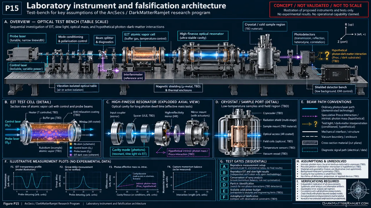 User-supplied engineering concept blueprint: Laboratory test bench and falsification roadmap